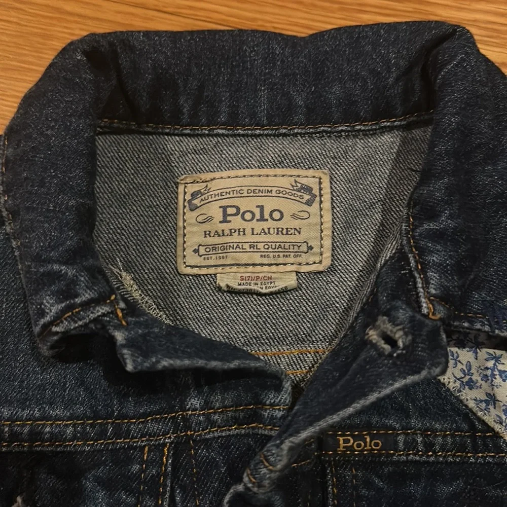 Ralph Lauren girls Childrenswear Patchwork Star Denim Jacket